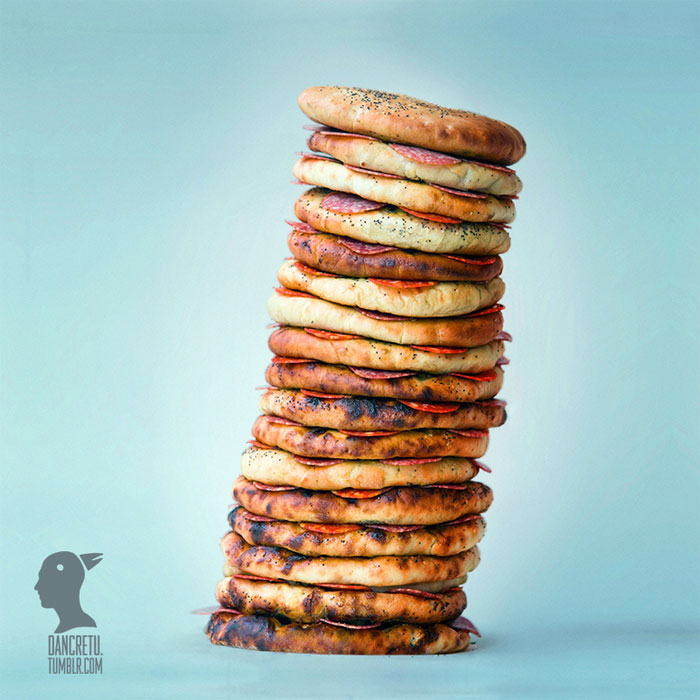 Food Designer Pancake Pisa Tower