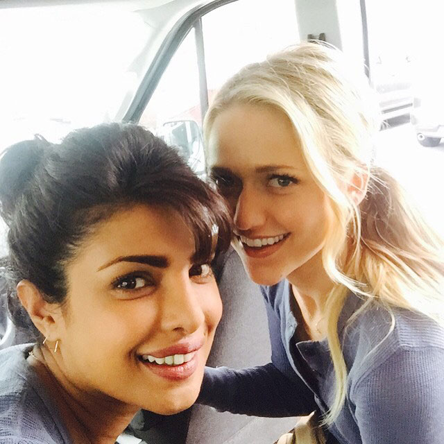 Priyanka Chopra Leading American TV Show Quantico - Selfie time with her co-star Johanna Braddy.
